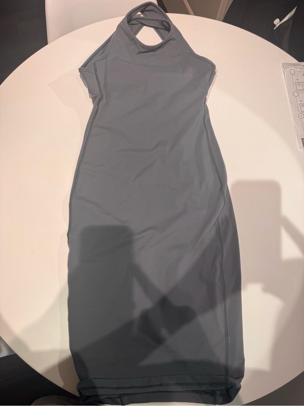 lululemon athletica Charcoal Gray Halter Midi Dress